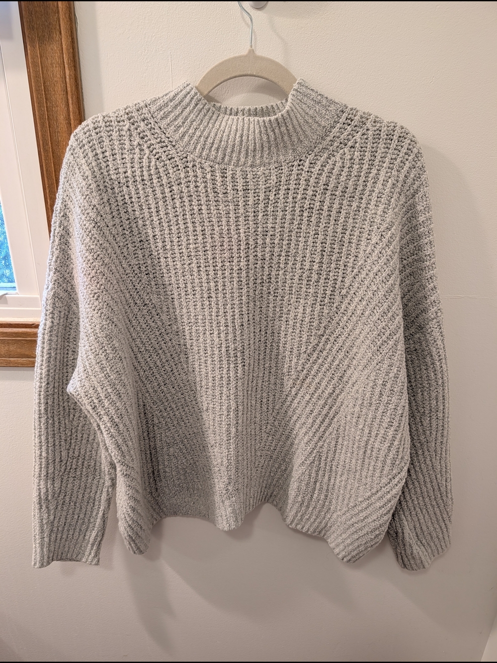 Cozy Chunky Knit Sweater - Light Gray